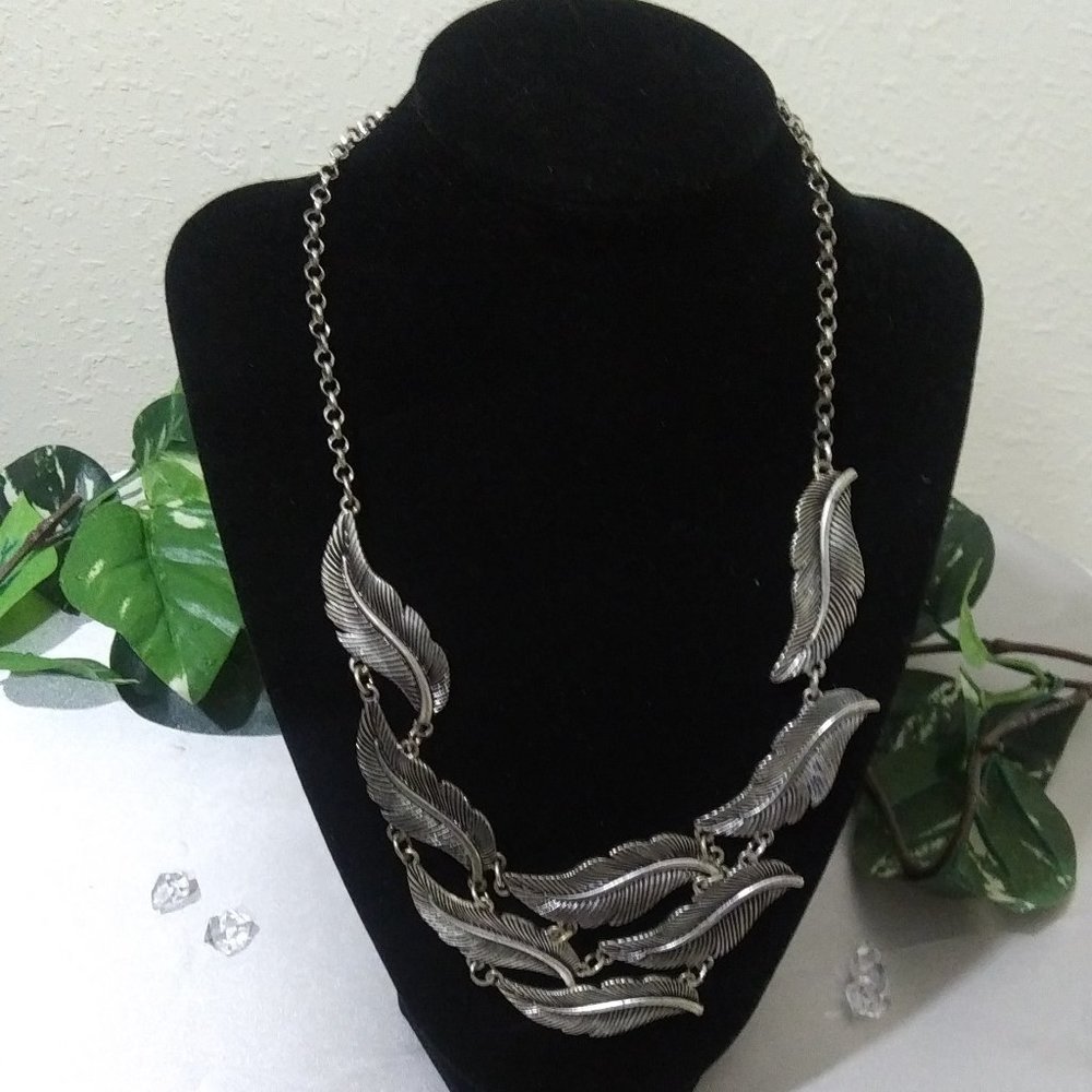 Silver Rustic Necklace/Earring Set